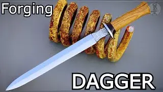 Forging a COIL SPRING into a Beautiful DAGGER