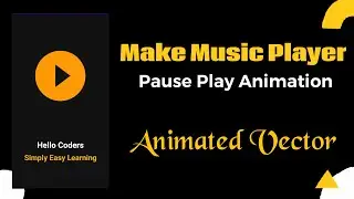 Make a Simple Music Player App || Pause Play Animation || Android Studio Tutorials