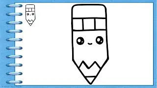 HOW TO DRAW A CUTE PENCIL / EASY AND SIMPLE / LEARNING TO DRAW