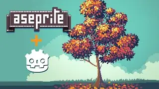 (Timelapse) How to draw a tree with Aseprite and Godot | Pixel art