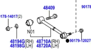 Control arm replacement, Toyota Avensis, D4D, T270. 2008 to 2015.