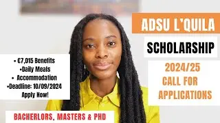 ADSU L'AQUILA SCHOLARSHIP 2024/24 CALL FOR APPLICATIONS | €7,015 BENEFITS | SCHOLARSHIPS IN ITALY