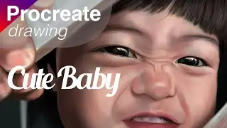 Drawing a cute baby Procreate