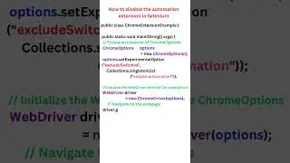 Disable the automation extension || Automation Testing || Selenium Java