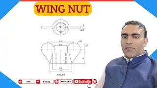 AutoCAD practice drawing for mechanical || How to draw wing nut || SUPEREME CAD