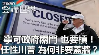 I'd rather shut down the government than leverage it! Why does Trump have to build a wall?