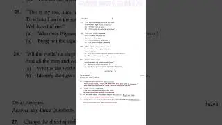 12th english public exam question paper 2020 #shorts #12thenglish