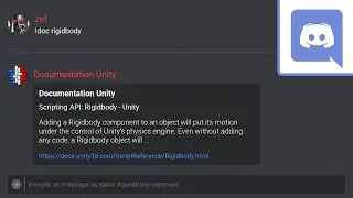 Documentation Unity : Ajouter et utiliser le Bot Discord sur son serveur !