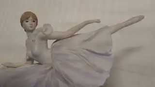 Ballerina Swirling Porcelain Figurine Shmid Musical Collectibles Korea