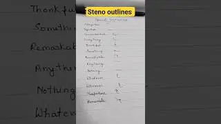 steno outlines 