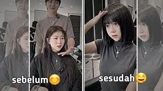 jj cewek cantik setelah gunting rambut cantik banget🤤
