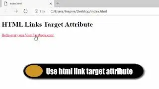 Web designing ! Lec 53 HTML link target attribute ! How to use target attribute in html