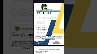 Python Interview Questions and Answers PDF 