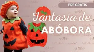 Fantasia de abóbora halloween #moldegratis #pdfpattern