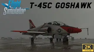 Microsoft Flight Simulator 2020 - T-45C Landing in Heavy Rain