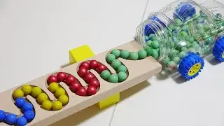 Marble Run Race  ☆ HABA Double Slope, Skeleton Truck & Dump Truck # 30