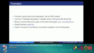 PyCon HK 2017 - How to reinvent the wheel and build the most popular JSON-RPC library