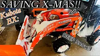 KUBOTA BX- PLOWING MY NEIGHBORS OUT FOR X-MAS!!