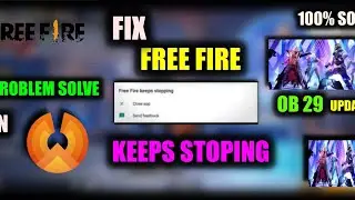 Free Fire Keeps Stopping Problem In Phoenix Os || Free Fire OB 29 Update Problem Solve 100% Fix