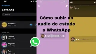 Cómo poner “audios” es tus estados de WHATSAPP 📱