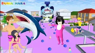 Banjir Yoghurt Blueberry 🤤 | Yuta Ajak Baby Raksasa Celine Ke Rumah Cimory Ada Hiu 🦈 | Sakura School