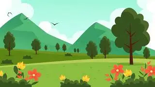 Mountain Field Highland - Free Cartoon Background Loop