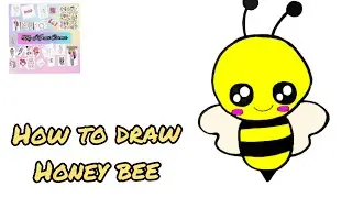 How to draw Honey bee | #DrawingTutorial45 | My Kawaii Corner
