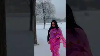 Enjoying winter snow in Toronto