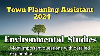 Environmental Studies important MCQ l Town Planning Assistant 2024