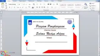 Membuat PIAGAM SERTIFIKAT dengan Microsoft word