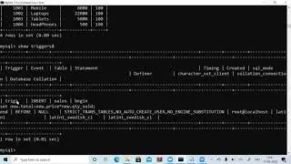 Mysql Tutorial For Beginners| Introduction to Triggers|Lear my Sql|Part6