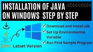 How to install Java Jdk 22 on Windows 11 and Run Sample java program by using Notepad
