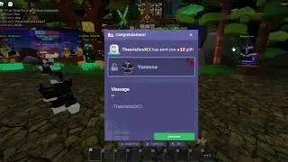 My friend gifted me a kit in Roblox Bedwars!