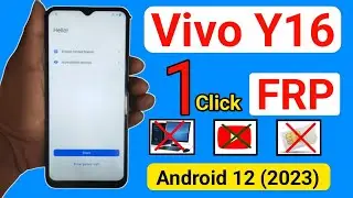 Vivo Y16 Frp Bypass ( New Update 2023 ) Vivo Y16 Google Account Bypass Without Pc 100% Ok
