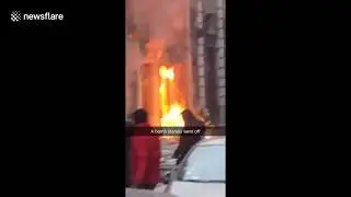 Tourist captures chaotic aftermath of massive explosion in Paris