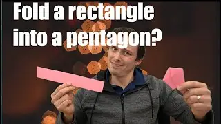 How do you fold a rectangle into a regular pentagon?