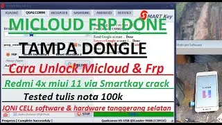 Unlock Micloud frp Redmi 4x Miui 11 Tampa Box/dongle