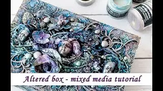 Altered box with Opal Magic paints - mixed media tutorial