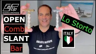 Fatip Lo Storto Open Comb Slant Bar Razor Shave Review 