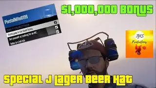 GTA Online Daily Objectives $1,000,000 Bonus and Exclusive J Lager Beer Hat (April 9th - April 15th)