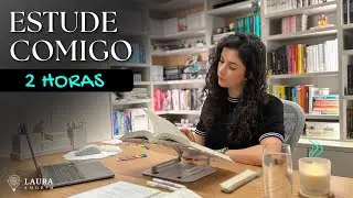 Estude comigo em TEMPO REAL (2 horas) #61 | Study with me | Laura Amorim
