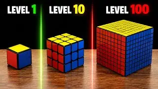 LEVEL 1 VS LEVEL 10 VS LEVEL 100 RUBIK'S CUBE