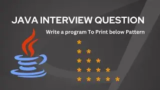 Java | Write a program to print star pattern [MOST ASKED INTERVIEW QUESTIONS]