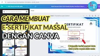 Cara Membuat Sertifikat Langsung Banyak di CANVA Data dari EXCEL !!!