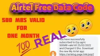 How To Get Free 500 mbs on Airtel Valid For One Month #freedata #freeinternet  #airtel