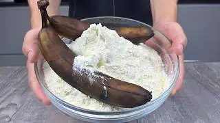 🍌Don't throw away spoiled bananas❗️ Just add flour and it will be delicious!