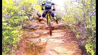 BUTT PUCKERING FUN ON BENNETT GAP - One of Pisgah's most technical mtb trails