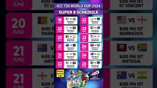 super 8 schedule|#super8 #t20worldcup2024 🔥🌹#viral #shorts #trending 💪@CricketFACTION