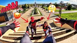 SPIDER-MAN ESCAPING SPIDER-PARENTS 2 (Action Parkour POV Chase) 