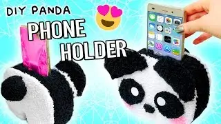 DIY Plushy Panda Phone Charger/Holder! CUTE & KAWAII! EASY-NO SEW